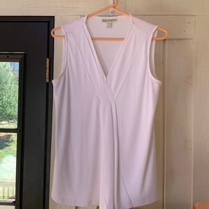 Dana Buchman white sleeveless blouse